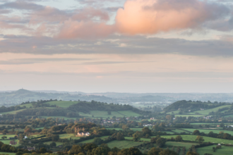 Landscape view over Somerset Levels